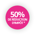 50% de réduction d'impôts